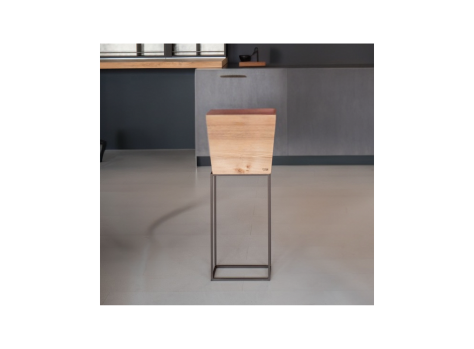 "Se Glot" elm wood champagne bucket with metal base – Grattoni 1892