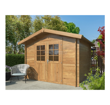 Valentine A – Brown Fir Wood Garden Shed 296x200cm