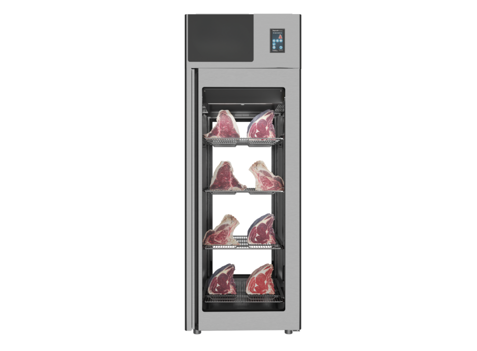 Armoire de vieillissement de la viande Stagionello Dry Age 3.0 – 700 L, quatre vitres, acier inoxydable