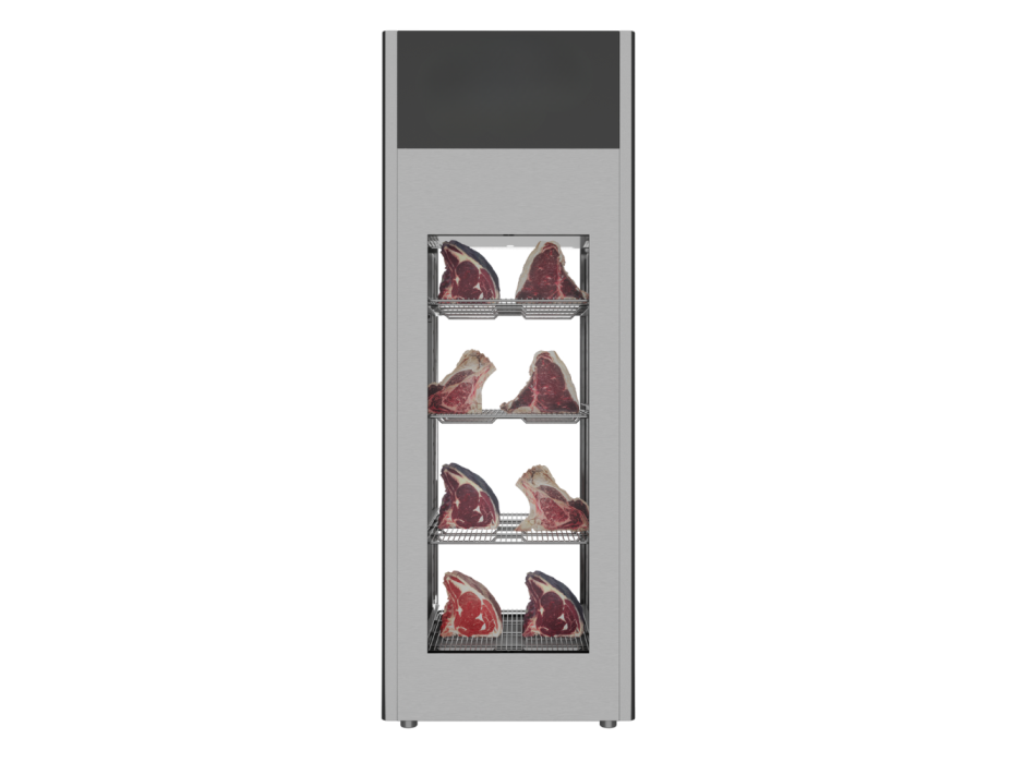 Armoire de vieillissement de la viande Stagionello Dry Age 3.0 – 700 L, quatre vitres, acier inoxydable