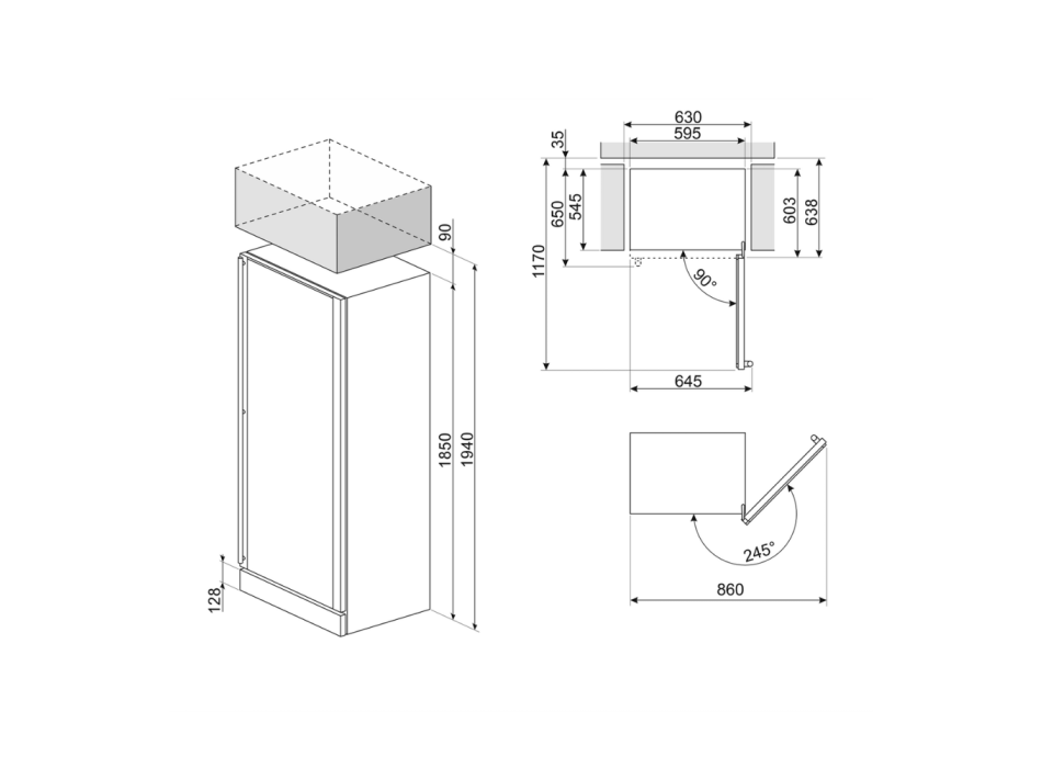Cave à vin professionnelle 368L - Smeg SCV115G