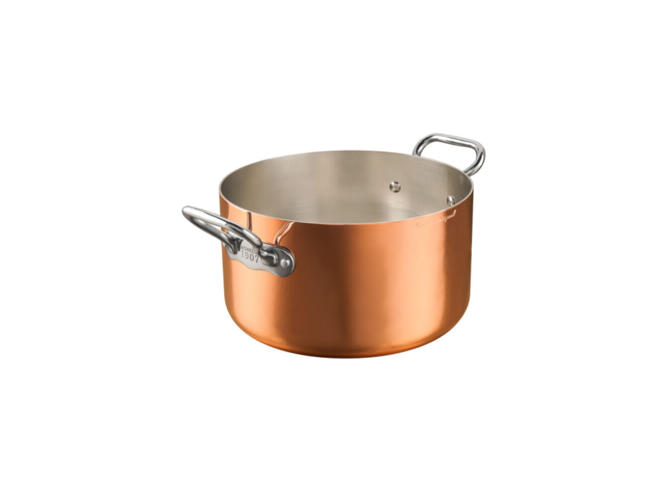 Casserole haute en cuivre pour induction