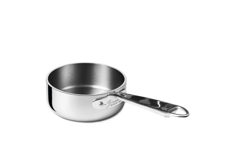 Casserole Agnelli Alu‑Inox 5 plis à fond plat – Ø 24 cm et 28 cm