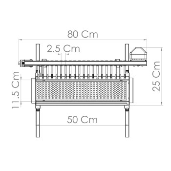 Tourner les Brochettes & Arrosticini Tecnoroast 20 pièces Unique