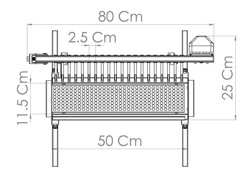 Tourner les Brochettes & Arrosticini Tecnoroast 20 pièces Unique