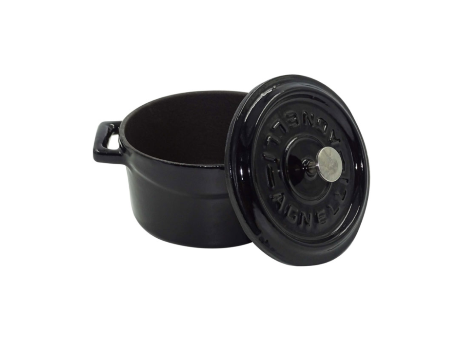 Casserole en fonte à deux anses avec couvercle 20cm