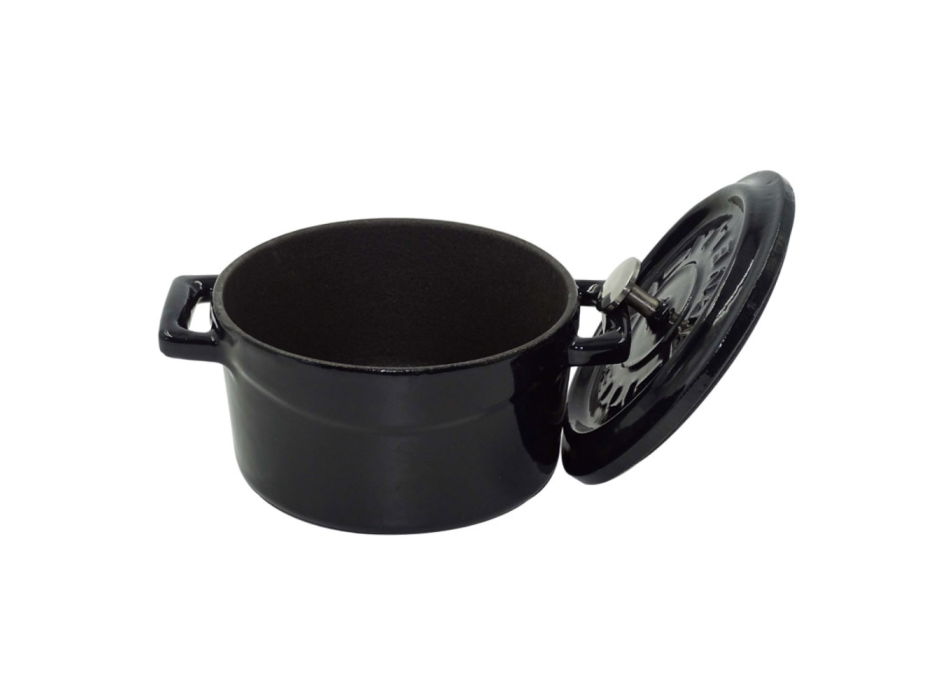 Casserole en fonte à deux anses avec couvercle 20cm