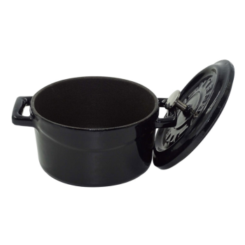 Casserole en fonte à deux anses avec couvercle 20cm