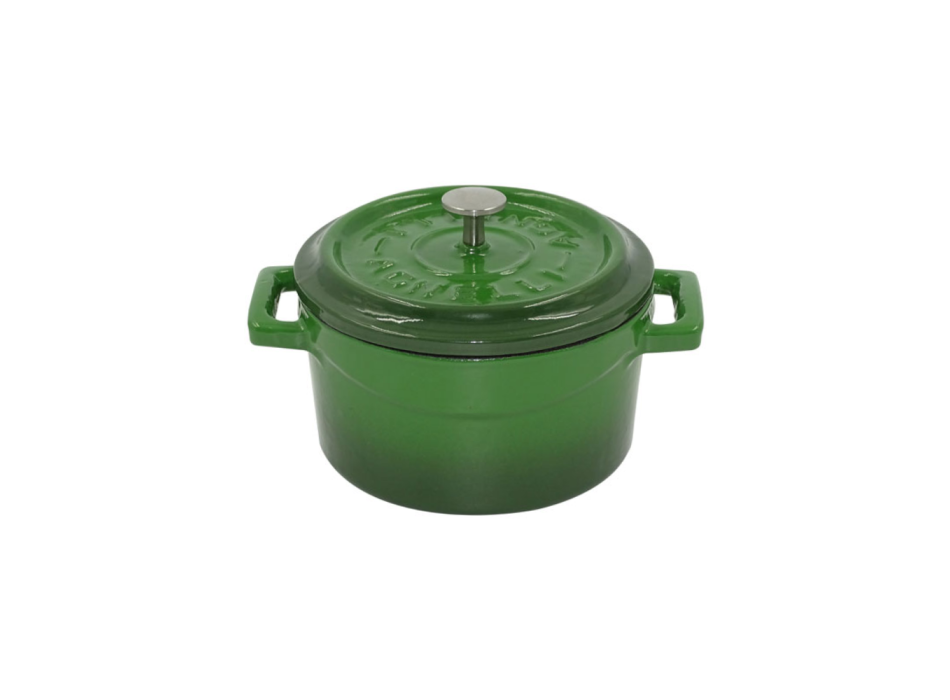 Casserole en fonte à deux anses avec couvercle 20cm