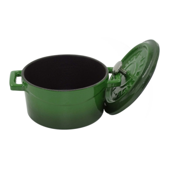 Casserole en fonte à deux anses avec couvercle 20cm