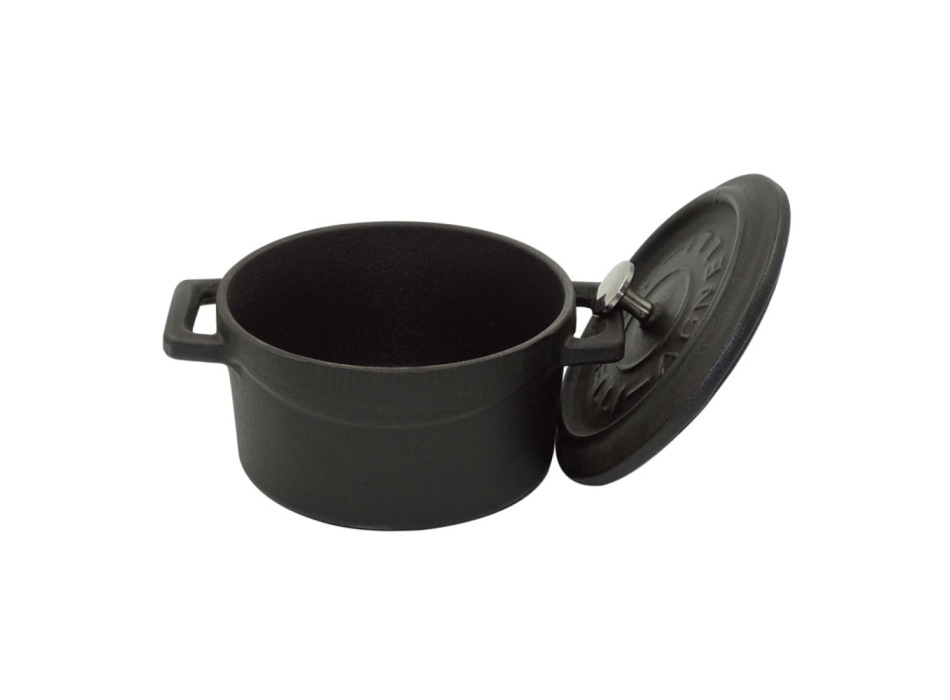 Casserole en fonte à deux anses avec couvercle 20cm