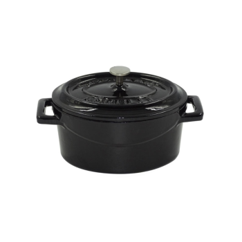 Mini casserole ovale à deux anses en fonte avec couvercle 12x9cm