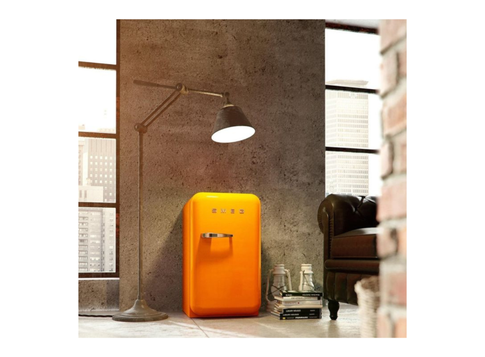Mini-frigo vintage Smeg FAB5 des années 1950, orange