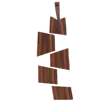 Planche à découper en bois de noyer du S au XL - 5 pièces
