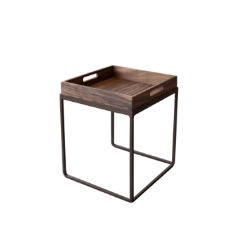 Plateau design en bois de 30 cm avec support en métal – Grattoni 1892